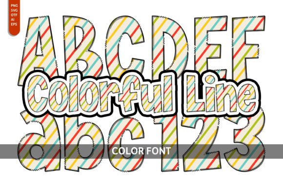 Colorful Line: A Playful Font for Creative Projects