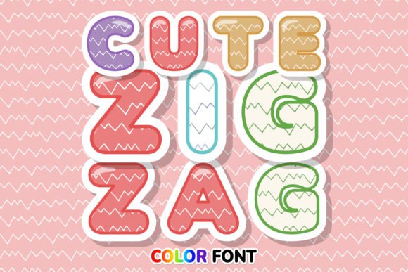 Cute Zigzag: The Wavy Color Font for Lively Designs