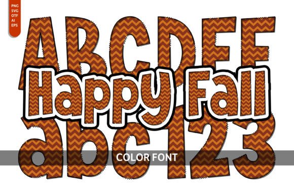 Happy Fall: A Color Font for Autumn Projects