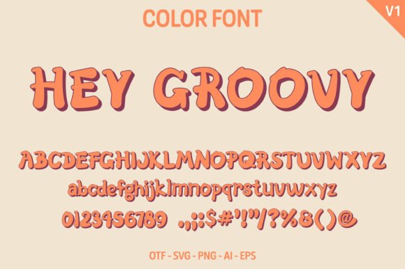 Hey Groovy V1: The Ultimate Retro Font for Bold Designs