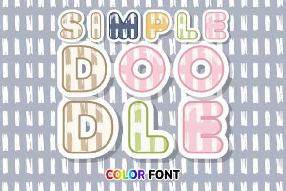 Simple Doodle: A Scribble Pattern Color Font for Creative Projects