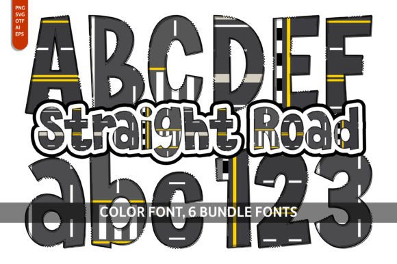Straight Road Bundle: A Playful Font for Creative Projects